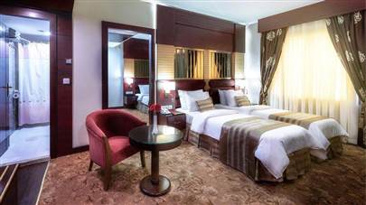 اتاق دو تخته تویین هتل الماس 1 مشهد اتاق دو تخته تویین هتل الماس 1 مشهد